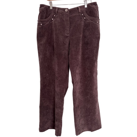 BROWN CORDUROY PANTS SIZE 14 - Picture 3 of 10